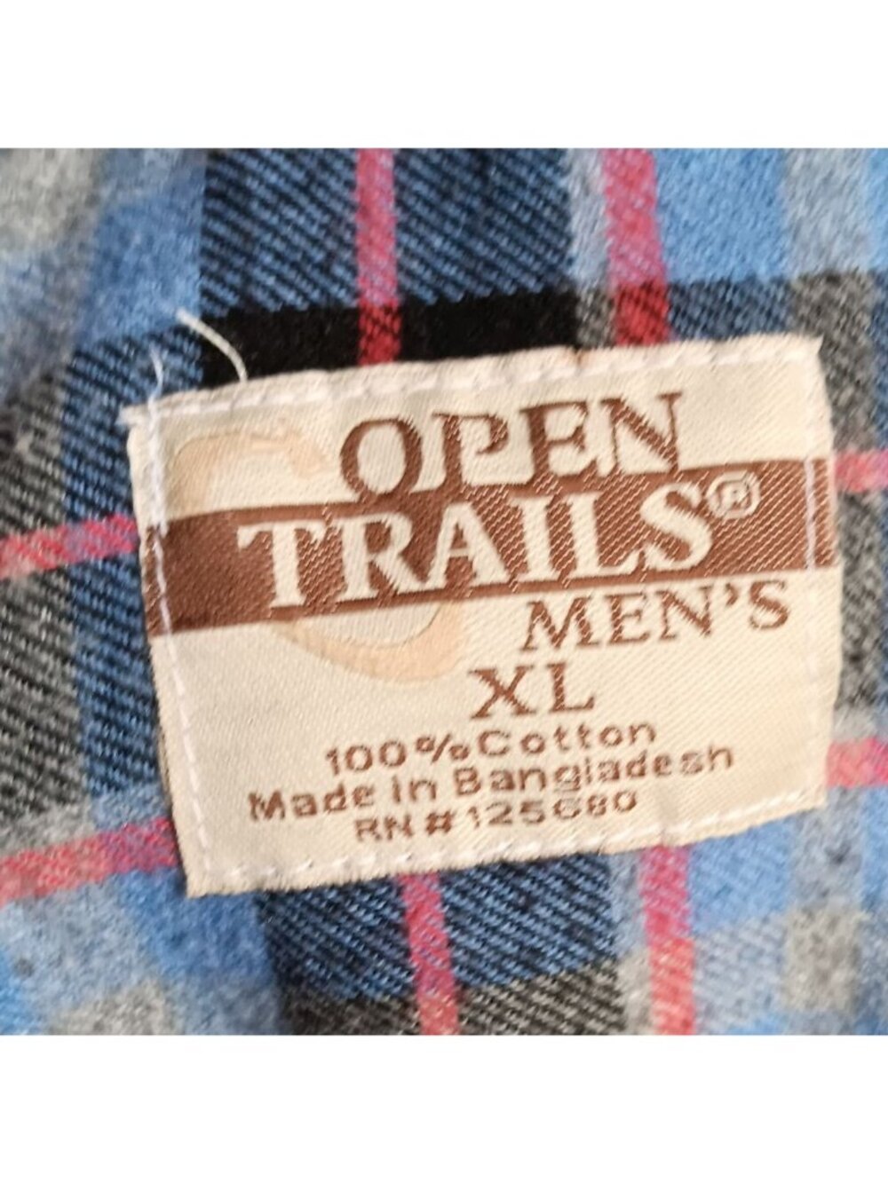 XL True Vintage Flannel Shirt Plaid Long Sleeve Button-Up Top 1980's Grunge
